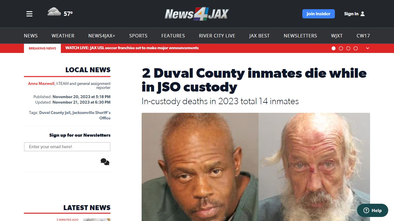 2 Duval County inmates die while in JSO custody - News4JAX